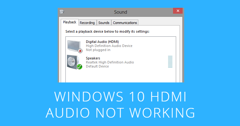 realtek hd audio not working windows 10