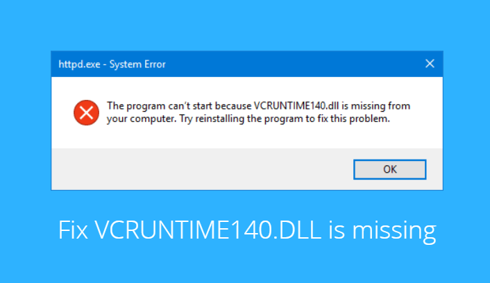 cannot find msvcp140.dll fix